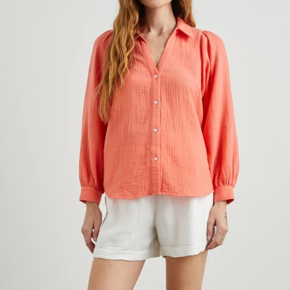 Rails Lo Shirt Papaya Top Organic Cotton